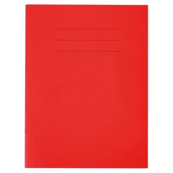 Discount A4 Choice Exercise Book 8mm Ruled Margin Red 80pg pk A4+|Plain