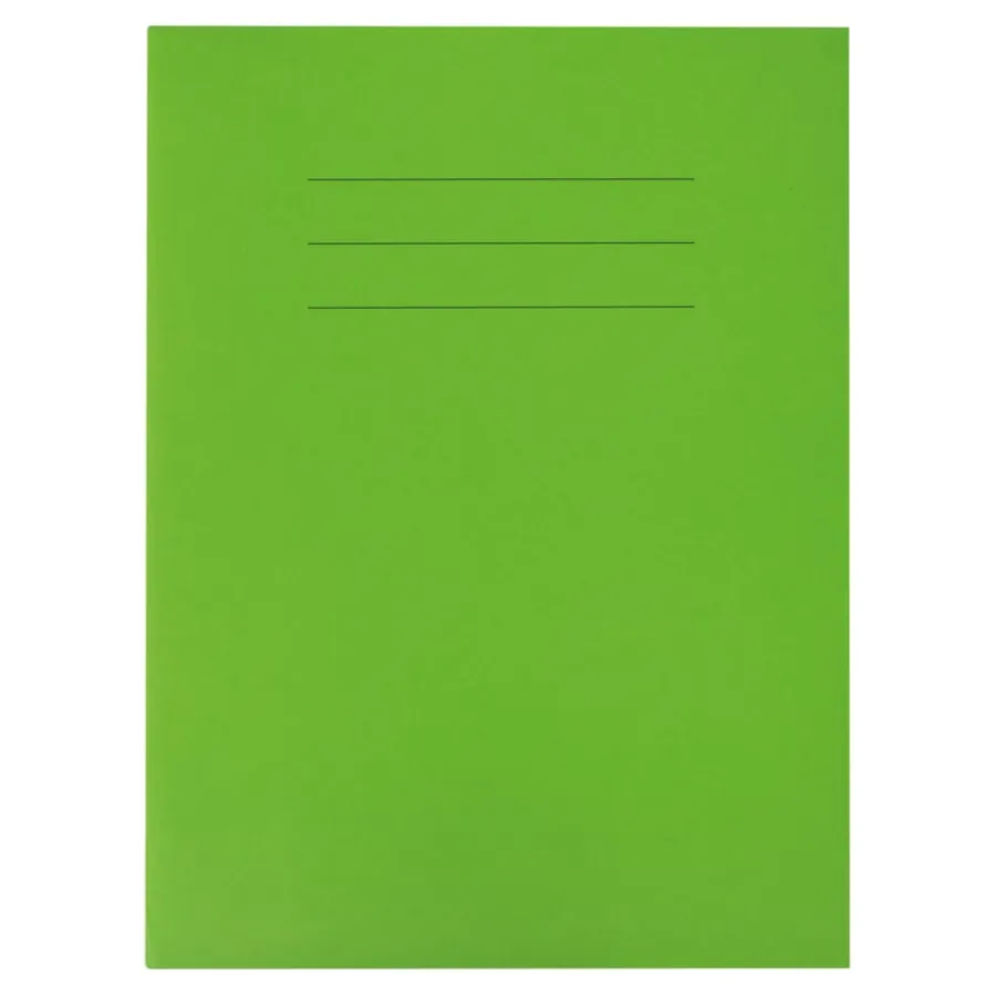 Online A4+ Choice Exercise Book 8mm Ruled Margin 80pg Green pk A4+|Lined Exercise Books