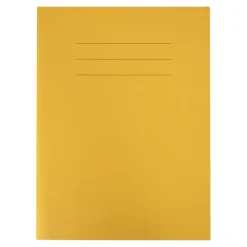 A4+ Choice Exercise Book 8mm Ruled Margin 80pg Yellow pk A4+|Lined Exercise Books