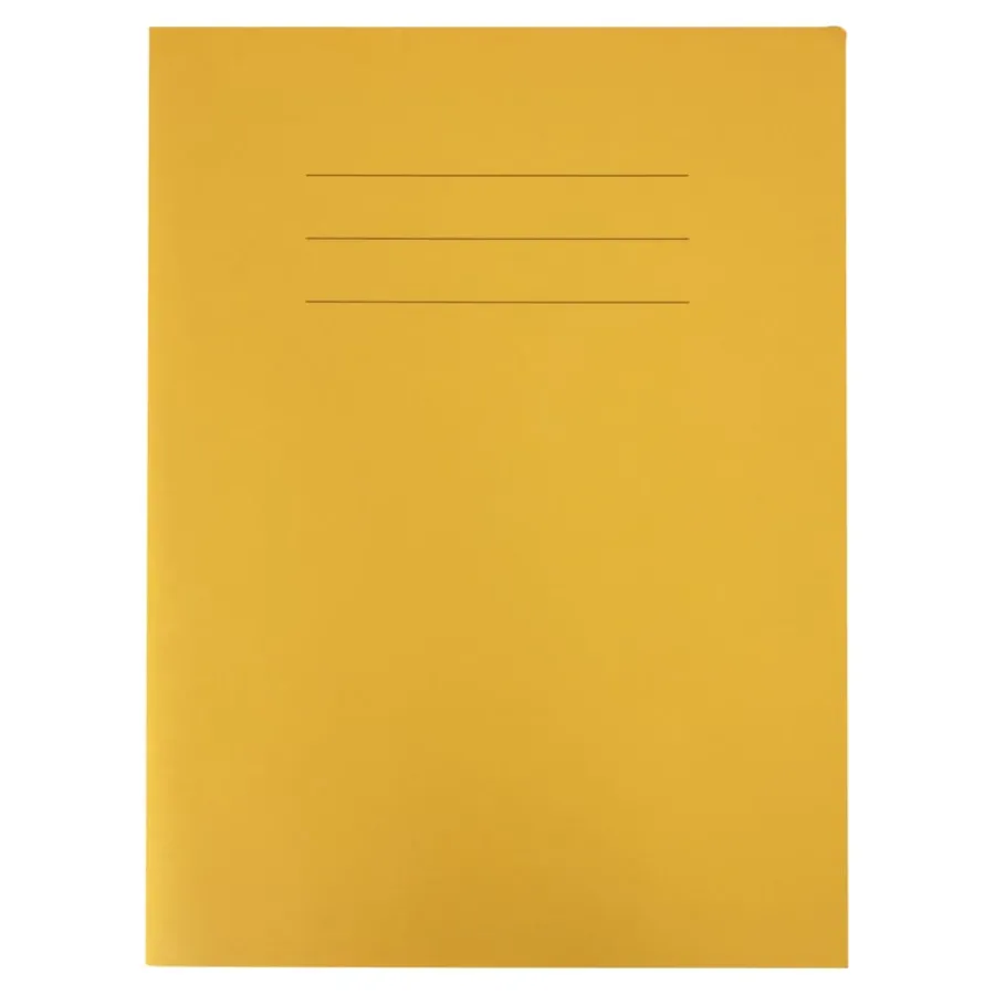 A4+ Choice Exercise Book 8mm Ruled Margin 80pg Yellow pk A4+|Lined Exercise Books