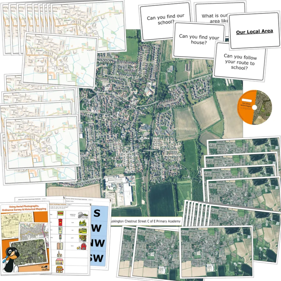 Best Aerial Photography School Map Classroom Pack Maps & Compasses