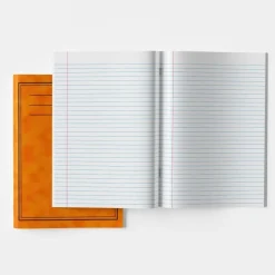 New A4+ Exercise Book 8mm Ruled Margin Orange 40pg 50pk Exercise Books|Lined Exercise Books