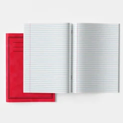 Outlet A4+ Exercise Book 8mm Ruled 40pg Red 50pk Exercise Books|Lined Exercise Books