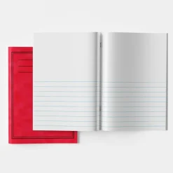 Best A4 Exercise Book 1/2 15mm Ruled 1/2 Plain 40pg Red 50pk Exercise Books|Lined Exercise Books