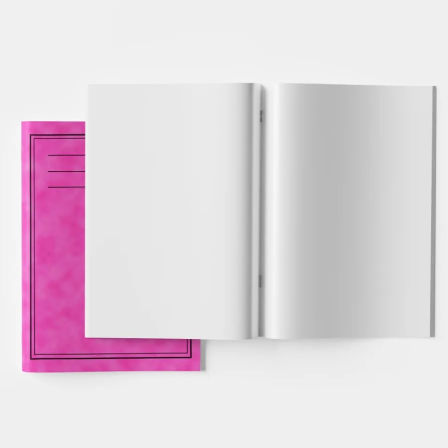 Clearance A4+ Exercise Book Plain 80pg Pink 50pk A4+|Plain