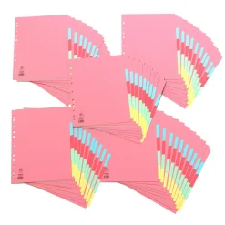 A4 Manilla File Dividers 5 Part 50 pk Filing Dividers