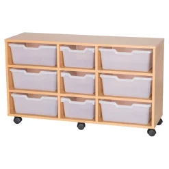 Sale Assorted Cubby Tray Storage: 3 Tier with 9 Trays Cupboards|Trays & Tray Storage