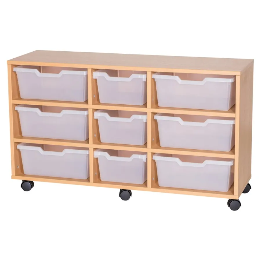 Sale Assorted Cubby Tray Storage: 3 Tier with 9 Trays Cupboards|Trays & Tray Storage