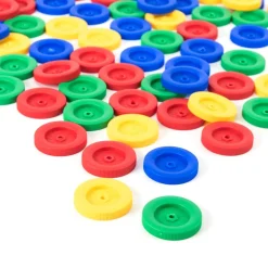 Outlet Assorted Plastic Wheels 100pk Wood Packs|Wood & Construction Materials