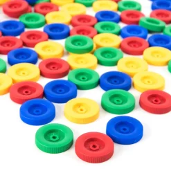 Outlet Assorted Plastic Wheels 100pk Wood Packs|Wood & Construction Materials