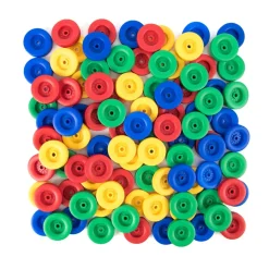 Outlet Assorted Plastic Wheels 100pk Wood Packs|Wood & Construction Materials