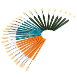 Online Assorted Round Short Hog Hair Paint Brushes 30pk Paint Pots & Trays|Paint Brushes & Applicators