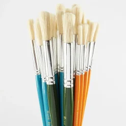 Online Assorted Round Short Hog Hair Paint Brushes 30pk Paint Pots & Trays|Paint Brushes & Applicators