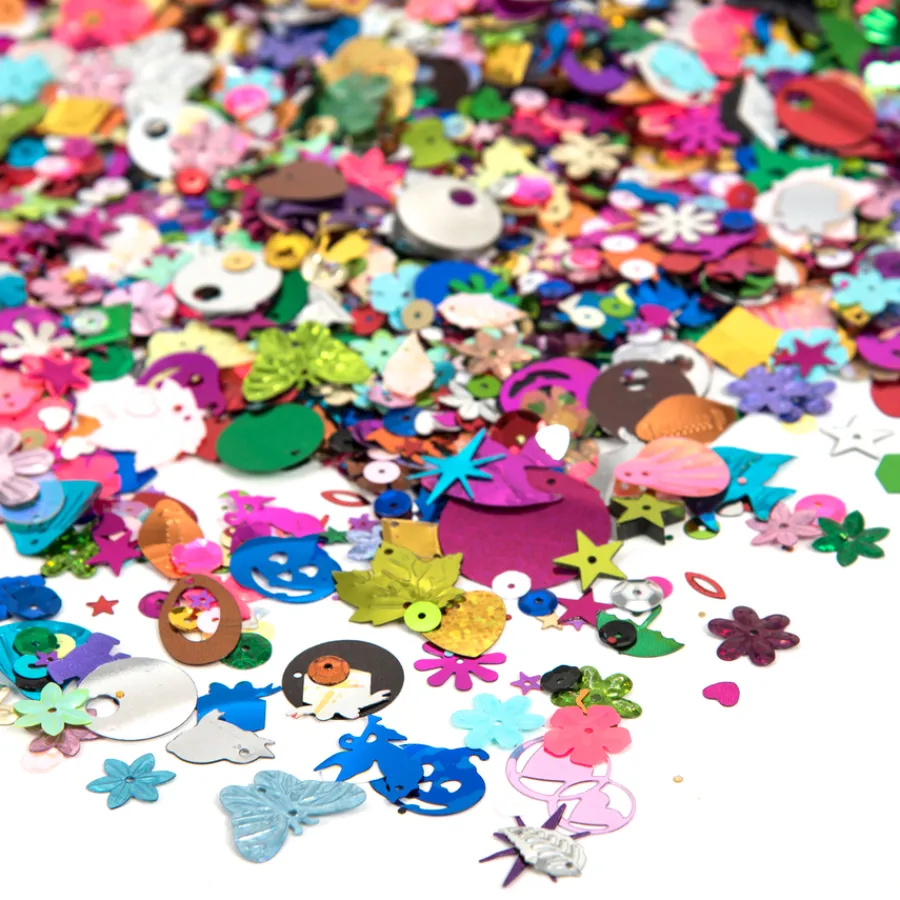 Discount Assorted Sequins 100g Festivals & Celebrations|Collage & Craft