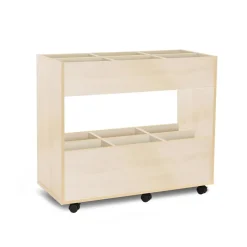 Clearance 12 Bay Mobile Double Decker Kinderbox Library & Book Storage|Book Storage