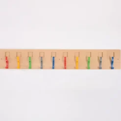 Discount Beech Coat Rail with Nameplates Cloakroom Storage