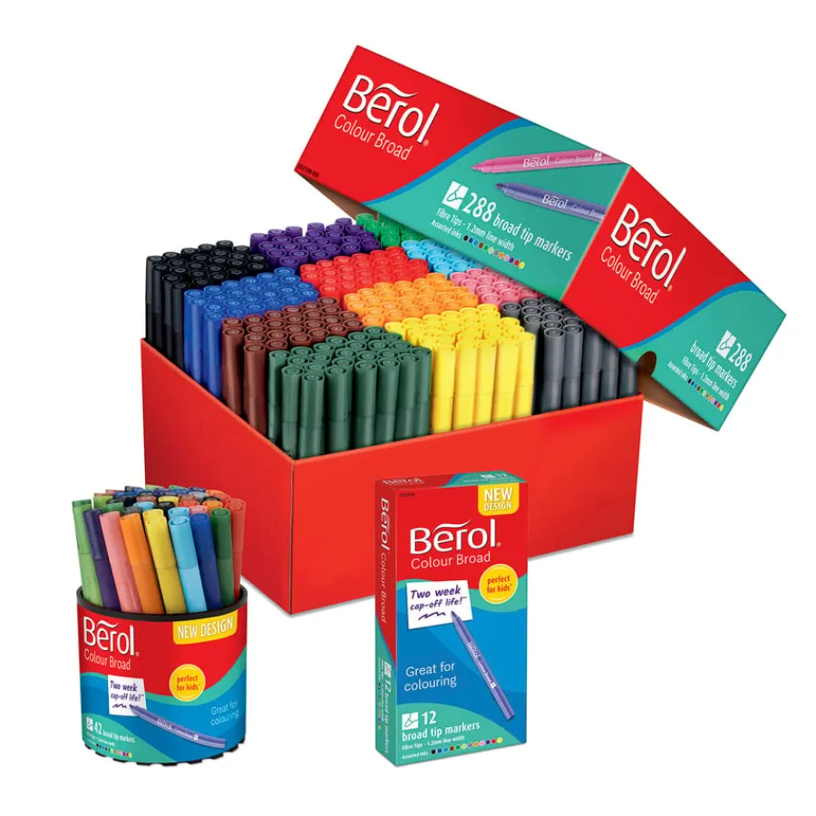 Online Berol® Colour Broad Pens Assorted Steam|Drawing