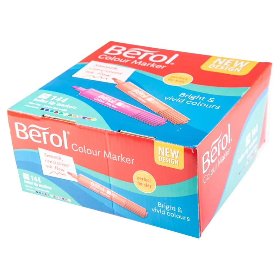 Outlet Berol® Colour Marker Pens Bullet Broad Tip Assorted Colours Steam|Drawing