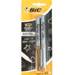 Outlet Bic Gold and Silver Metallic Pens 2pk Steam|Festivals & Celebrations