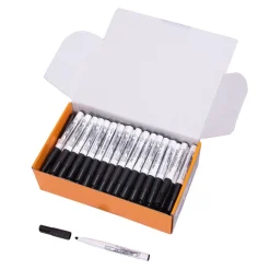Discount Bic Velleda Black Drywipe Marker Pens 100pk Whiteboards|Markers & Highlighters