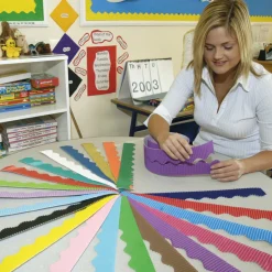 New Brightly Coloured Corrugated Border Rolls Assorted 15pk Display|Paper & Display Resources