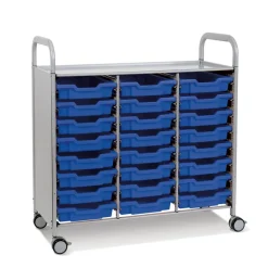 Clearance Callero Tray Trolley 24 Shallow Trays Trays & Tray Storage|Storage & Trolleys