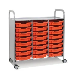 Clearance Callero Tray Trolley 24 Shallow Trays Trays & Tray Storage|Storage & Trolleys