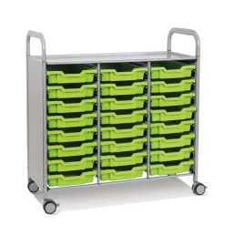Clearance Callero Tray Trolley 24 Shallow Trays Trays & Tray Storage|Storage & Trolleys
