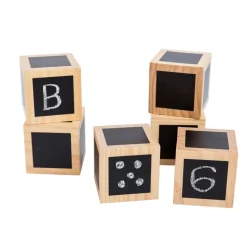 Clearance Chalk Wooden Cubes 6pk Shop The Full Range|Construction