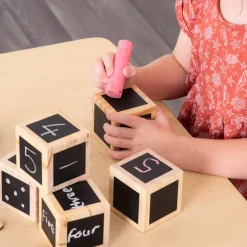 Clearance Chalk Wooden Cubes 6pk Shop The Full Range|Construction
