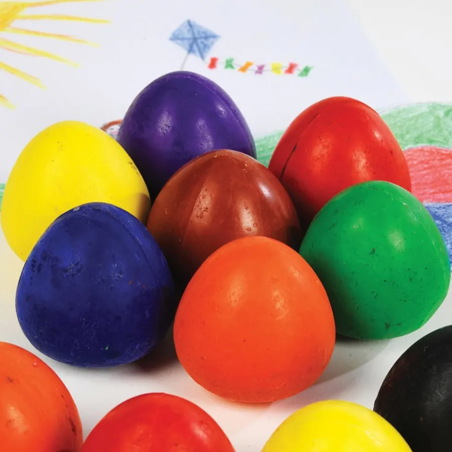 Hot Chubby Egg Crayons Assorted 30pk Drawing|Outdoor Art