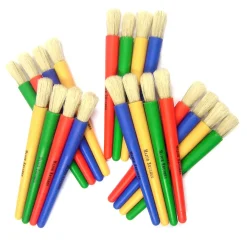 Chubby Paint Brushes 20pk Steam|Outdoor Art