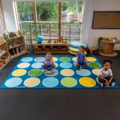 Discount Circles Rectangular Placement Carpet Shop The Full Range|Rugs & Mats