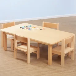 Best Classic Beech Stackable Chairs 4pk Classroom Chairs|Tables & Chairs