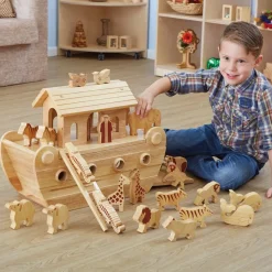 Online Classic Wooden Noah's Ark Small World Set 24pcs Animals|Shop The Full Range