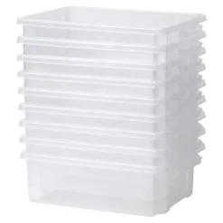 Best Clear Shallow Tubs 9pk Bags, Baskets & Tubs|Office Storage