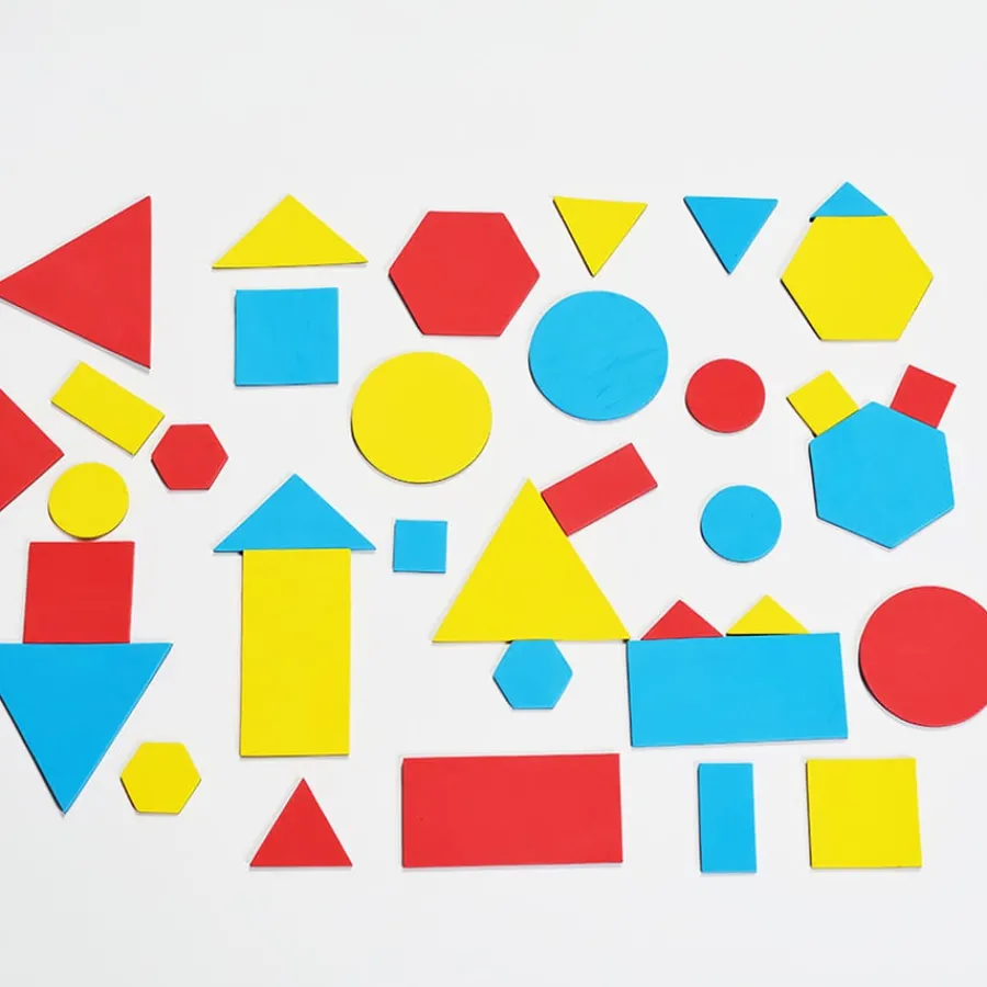 Online Coloured Magnetic Attribute Blocks 36pcs Geometry|Geometry & Shape