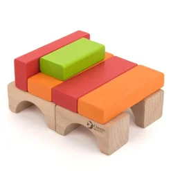 Outlet Coloured Wooden Building Blocks 100pk Woodworking|Building Bricks & Blocks