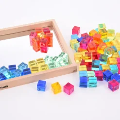 Discount Construction Set Acrylic Gems and Mirror Tray 101pcs Loose Parts|Construction Sets