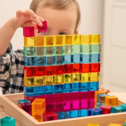 Discount Construction Set Acrylic Gems and Mirror Tray 101pcs Loose Parts|Construction Sets