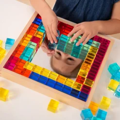 Discount Construction Set Acrylic Gems and Mirror Tray 101pcs Loose Parts|Construction Sets