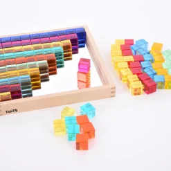 Discount Construction Set Acrylic Gems and Mirror Tray 101pcs Loose Parts|Construction Sets