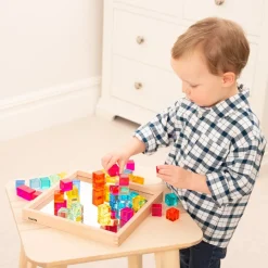 Discount Construction Set Acrylic Gems and Mirror Tray 101pcs Loose Parts|Construction Sets
