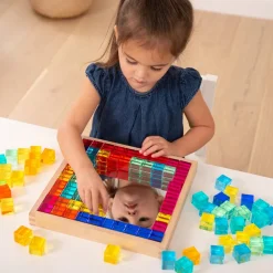 Discount Construction Set Acrylic Gems and Mirror Tray 101pcs Loose Parts|Construction Sets