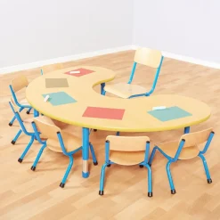 Outlet Copenhagen Height Adjustable Horseshoe Shaped 6 Seater Table Classroom Tables|Copenhagen Range