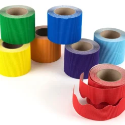 Discount Corrugated Border Rolls Rainbow 57mm x 15m 7pk Festivals & Celebrations|Display