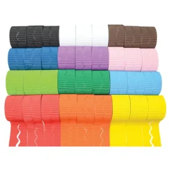 Hot Corrugated Scalloped Fade Resist Border Rolls Assorted Display|Paper & Display Resources