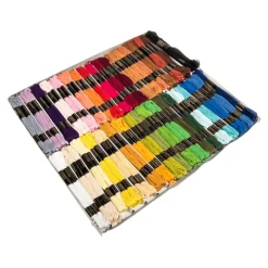 Hot Cotton Embroidery Threads Pack Assorted 144pk Textiles|Tools