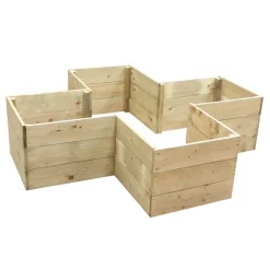 Clearance Cross Shaped Grow Bed Composting, Soil, Seeds And Potting|Grow Beds And Planters
