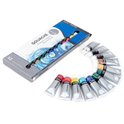 Daler-Rowney Simply Gouache Paint Set 12 x 12ml Paints & Canvases|Paints & Canvases